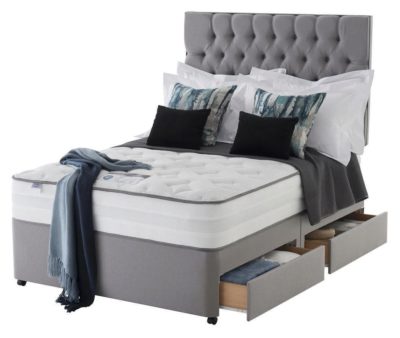 Silentnight Kingfield Pocket Memory 4 Drawer Divan Kingsize Silentnight Kingfield Pocket Memory 4 Drawer Divan Kingsize